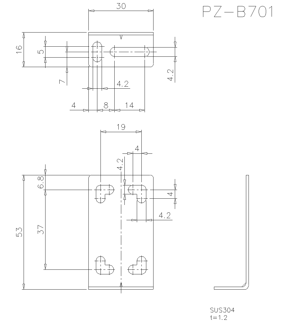 PZ-B701 Dimension