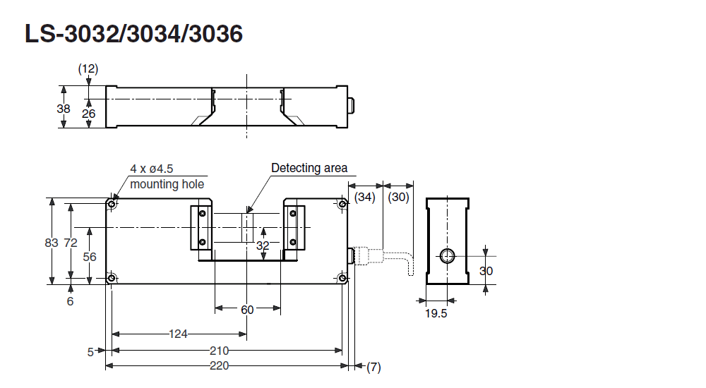 LS-3032/3034/3036 Dimension