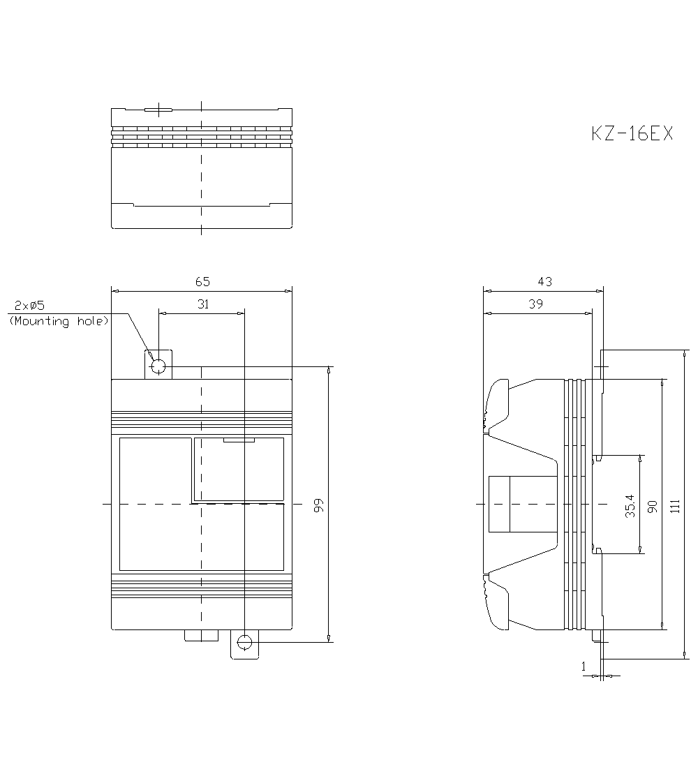 KZ-16EX Dimension