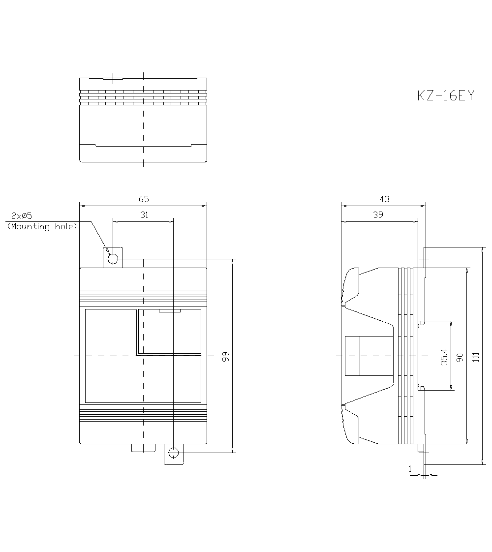 KZ-16EYR Dimension