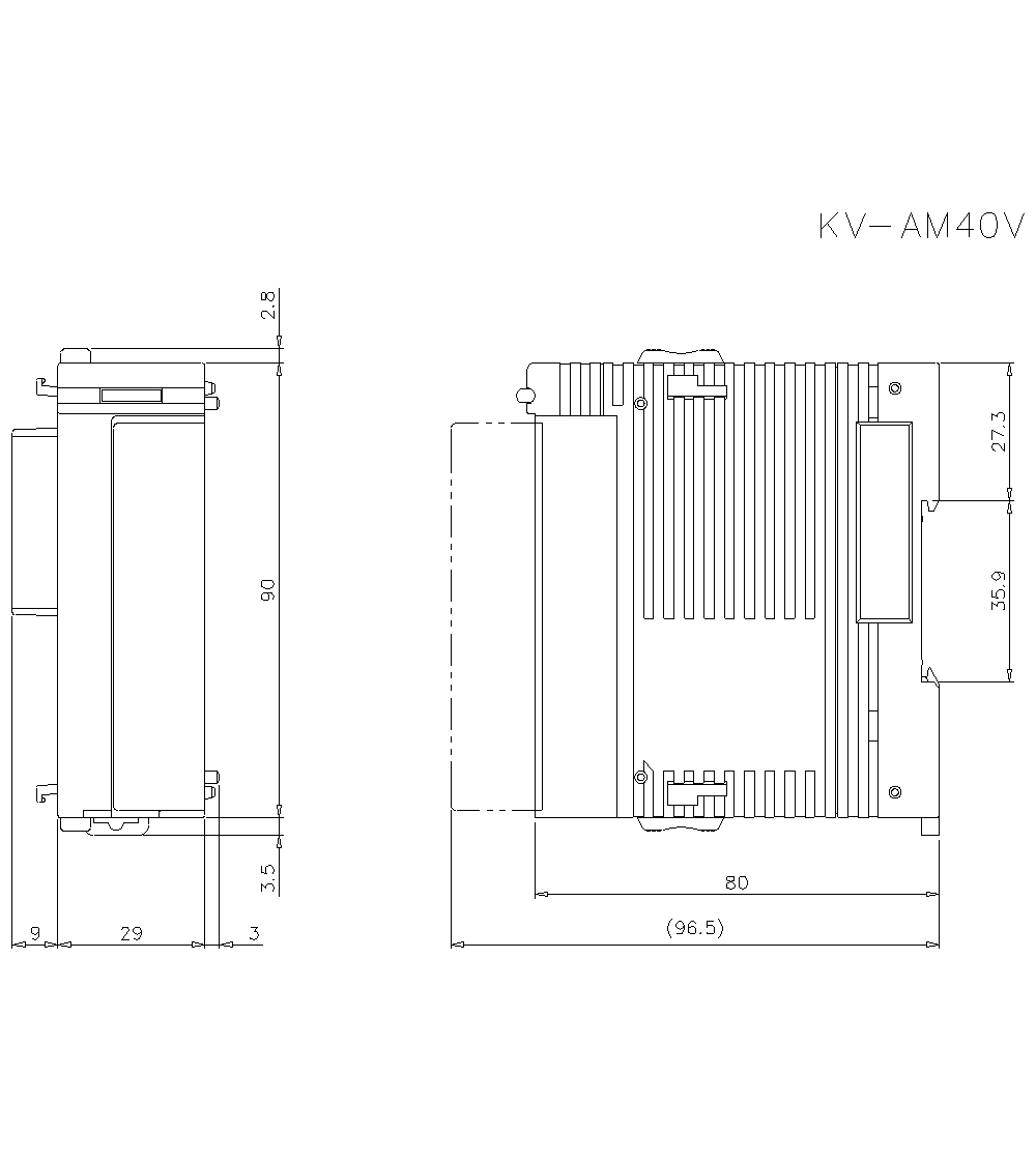 KV-AM40V Dimension