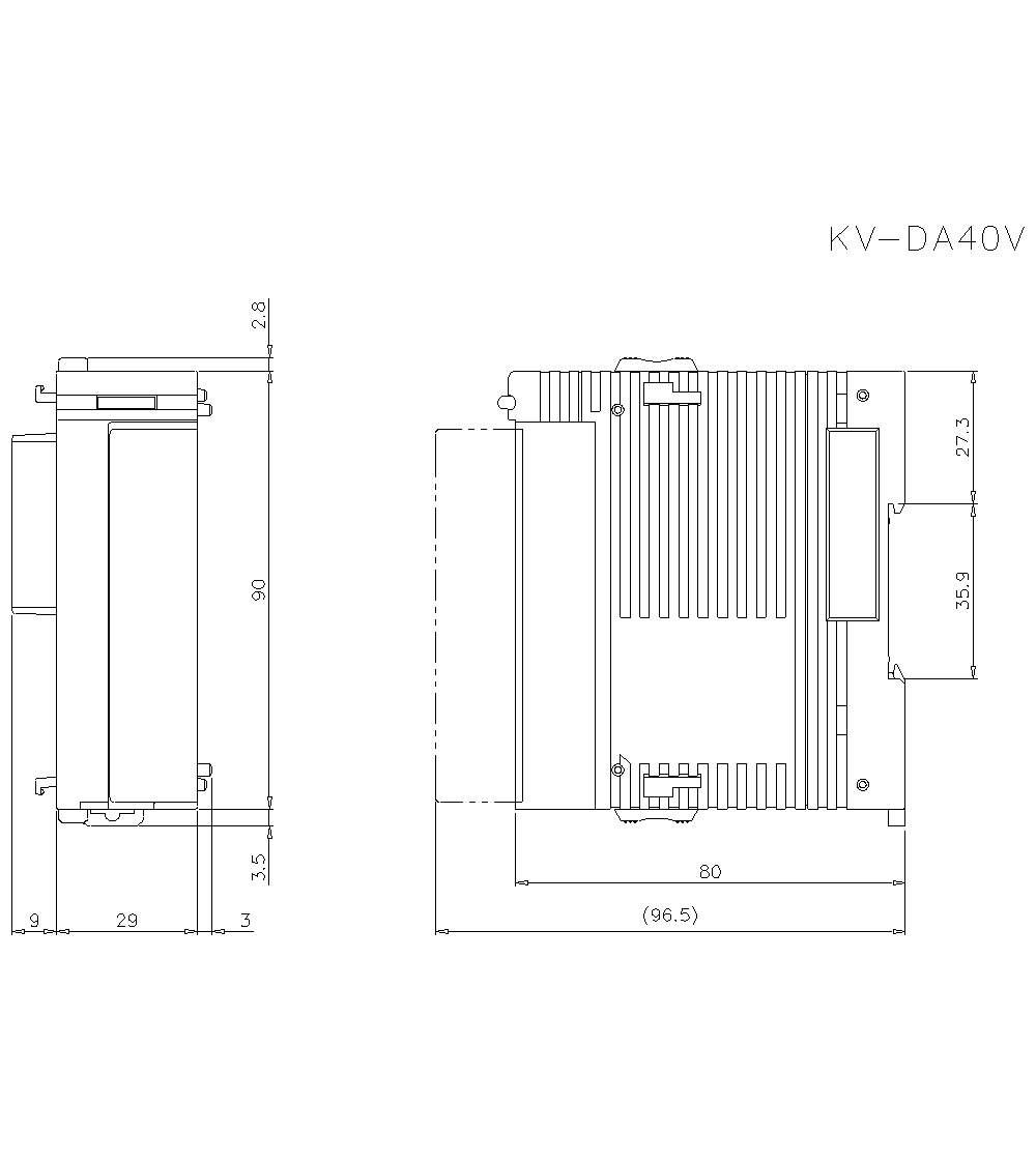 KV-DA40V Dimension