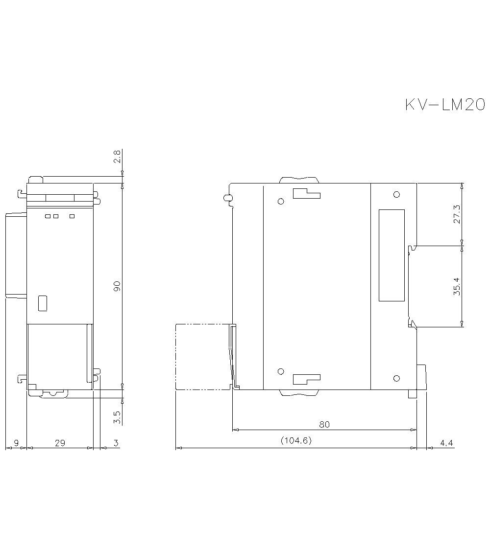 KV-LM20 Dimension