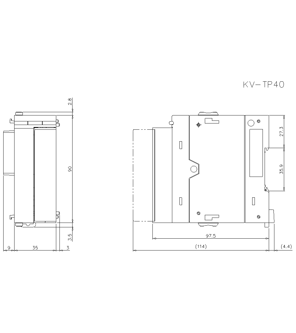 KV-TP40 Dimension