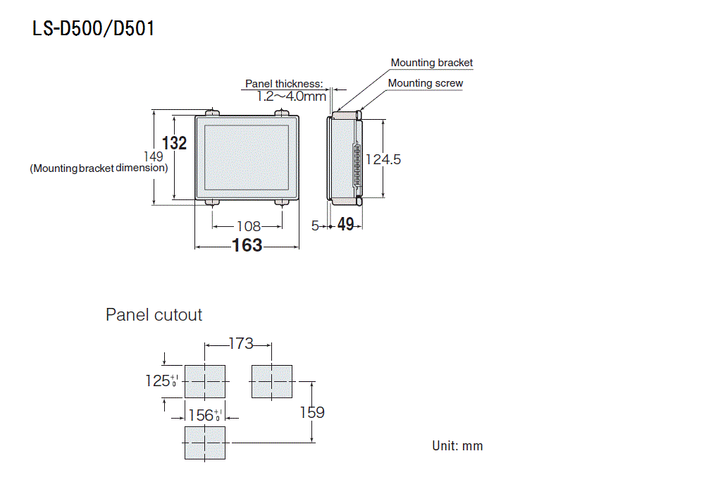 LS-D500 Dimension