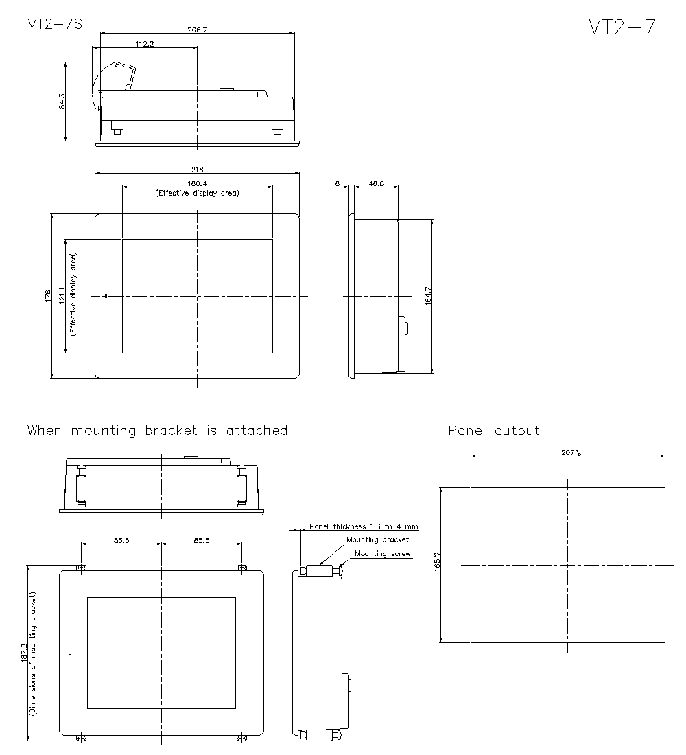 VT2-7SB Dimension