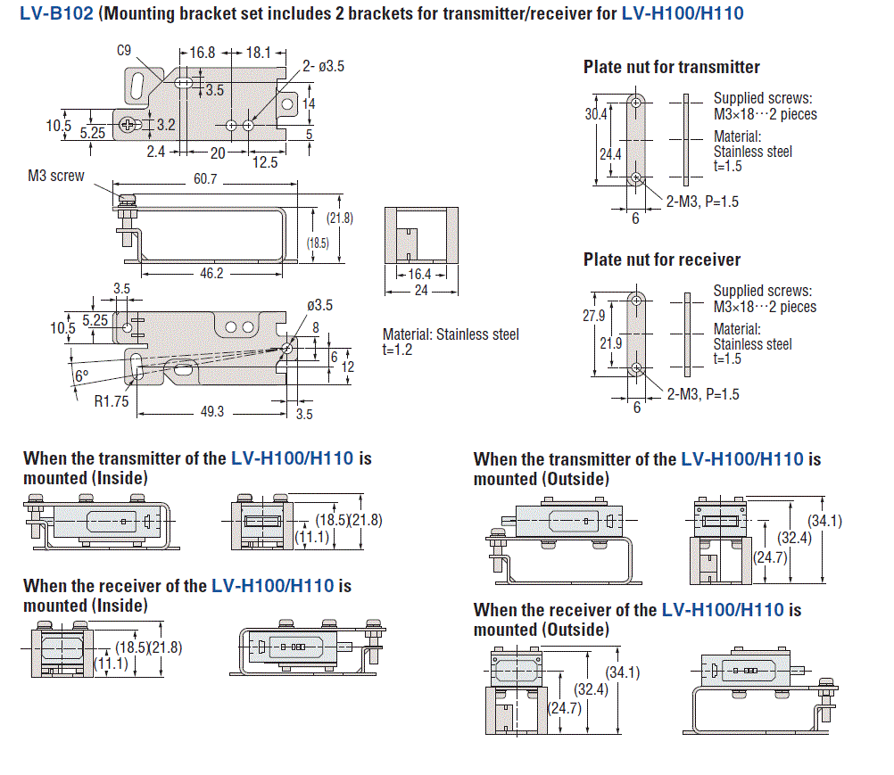 LV-B102 Dimension