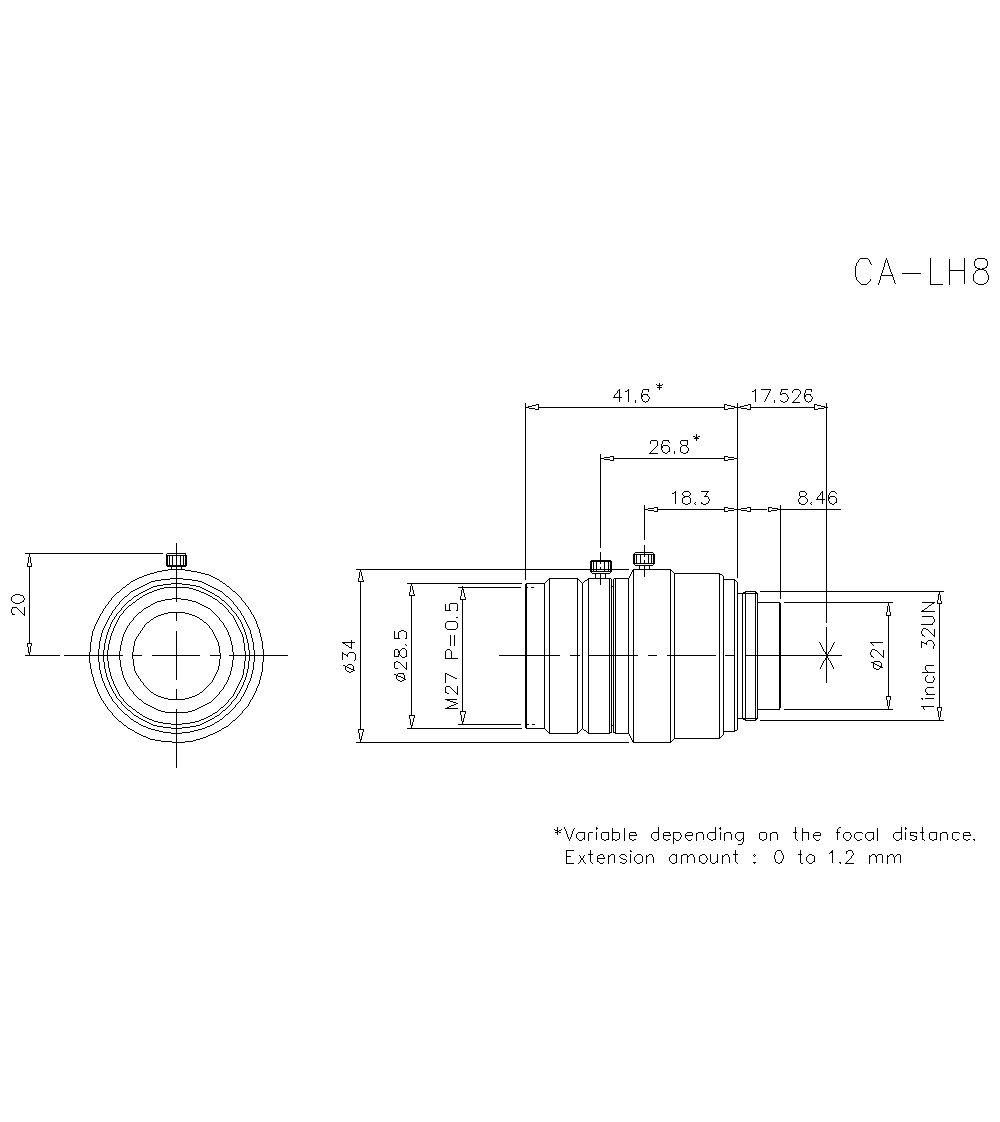 CA-LH8 Dimension