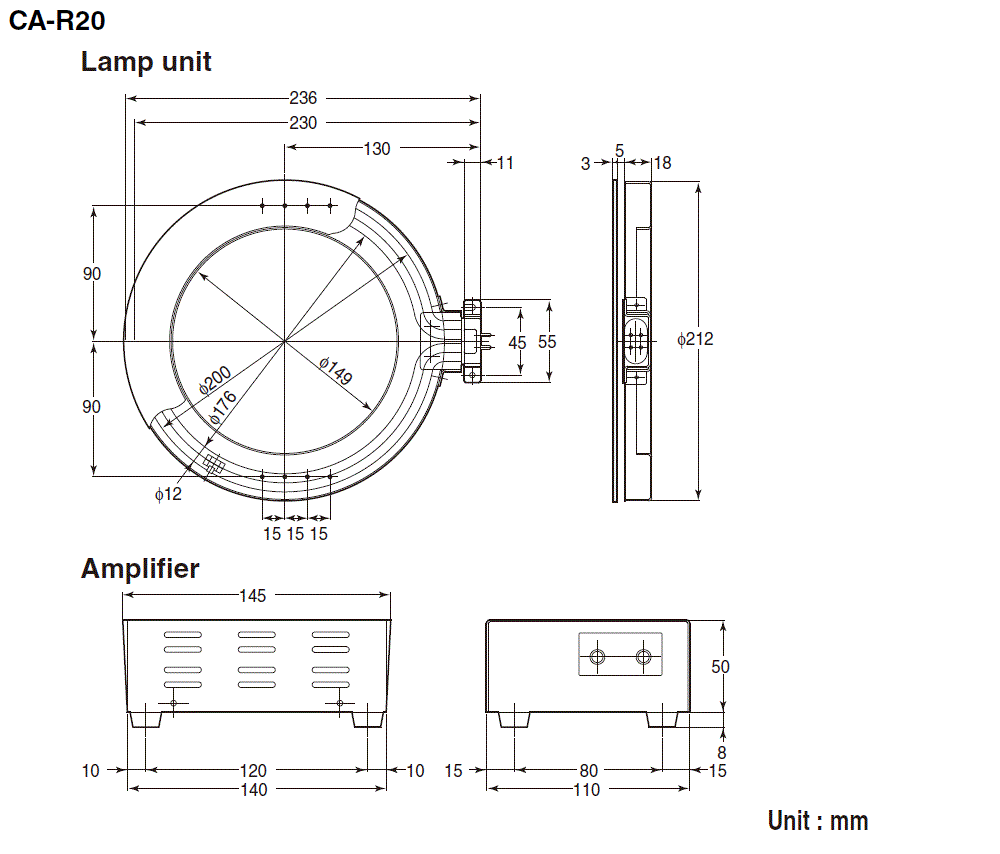 CA-R20 Dimension