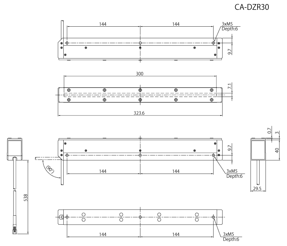 CA-DZR30 Dimension