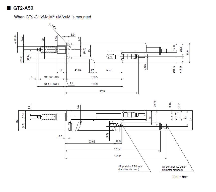 GT2-A50 Dimension