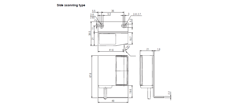 BL-1350/SIDESCANNING Dimension