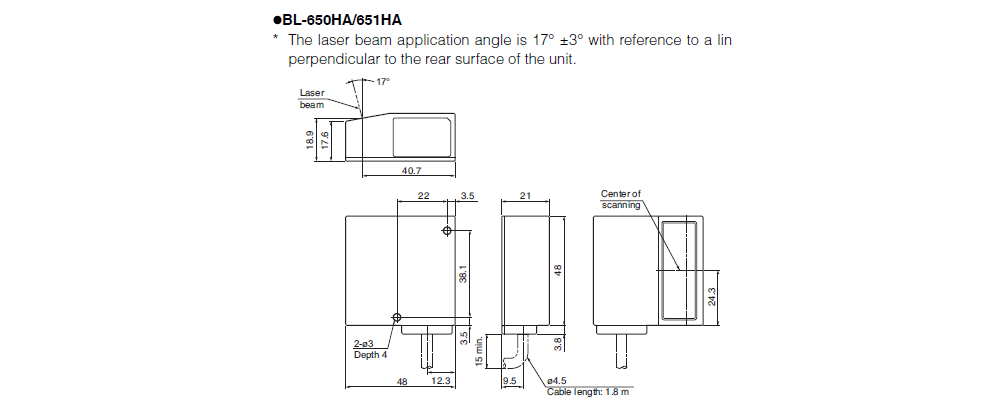 BL-650 Dimension