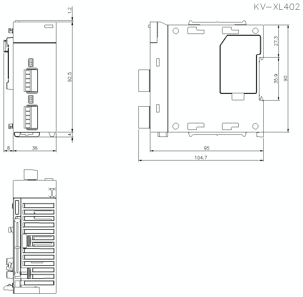 KV-XL402 Dimension