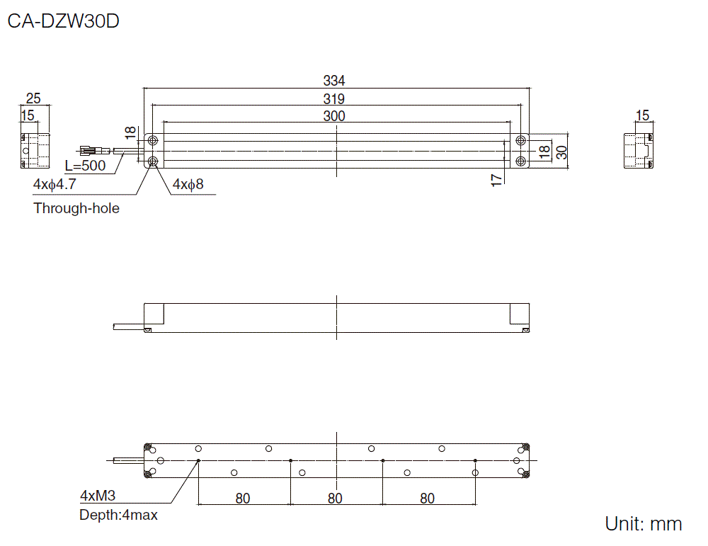 CA-DZW30D Dimension