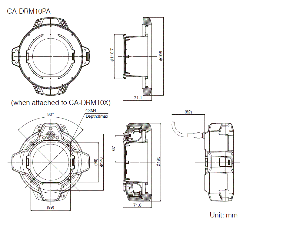 CA-DRM10PA Dimension