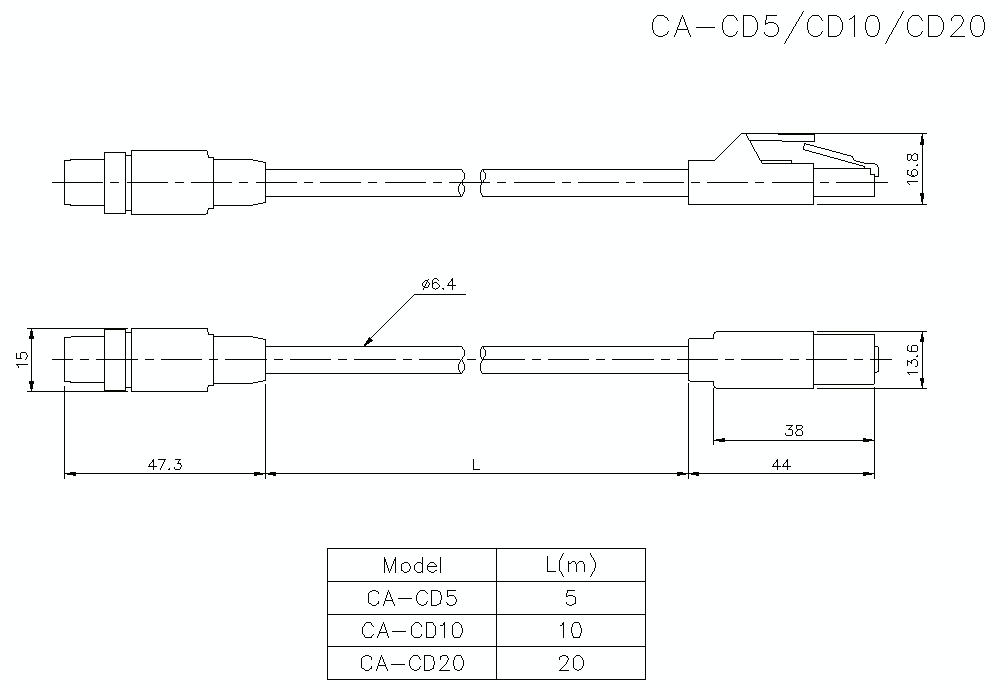 CA-CD5/10/20 Dimension