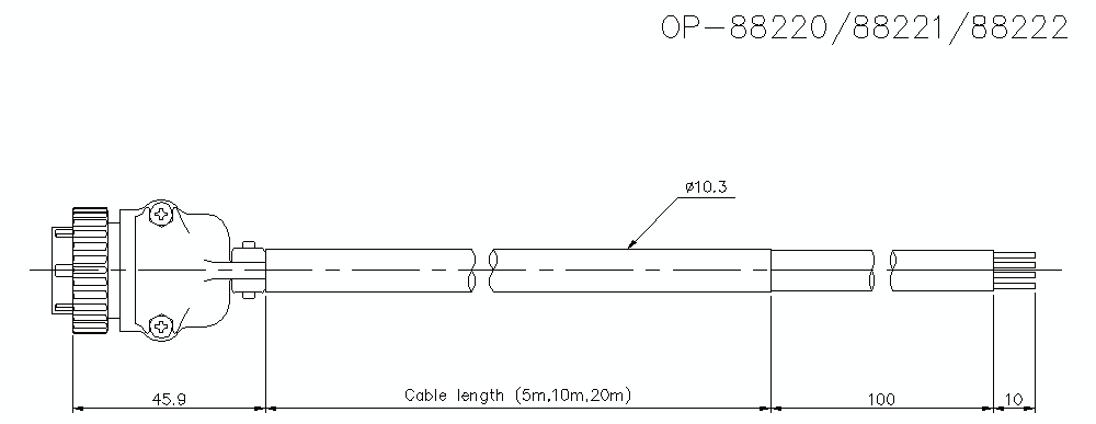 OP-88220/1/2 Dimension