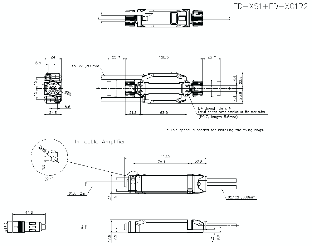 FD-XS1/FD-XC1R2 Dimension