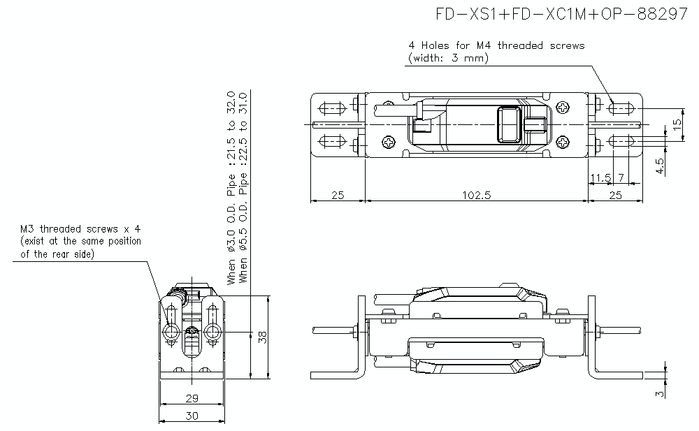 FD-XS1/FD-XC1M/OP-88297 Dimension