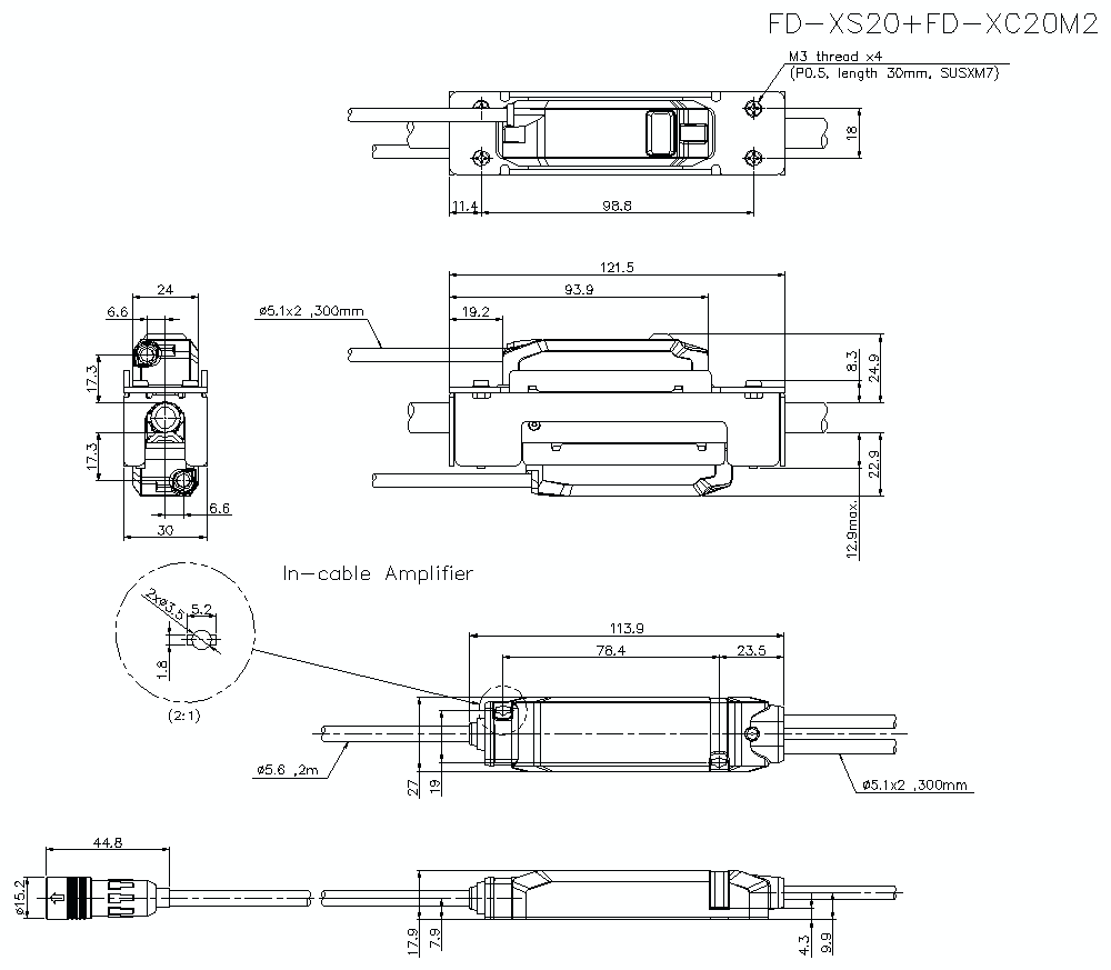 FD-XS20/FD-XC20M2 Dimension