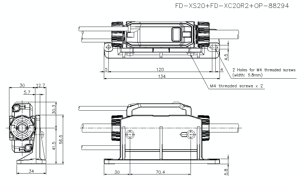 FD-XS20/FD-XC20R2/OP-88294 Dimension