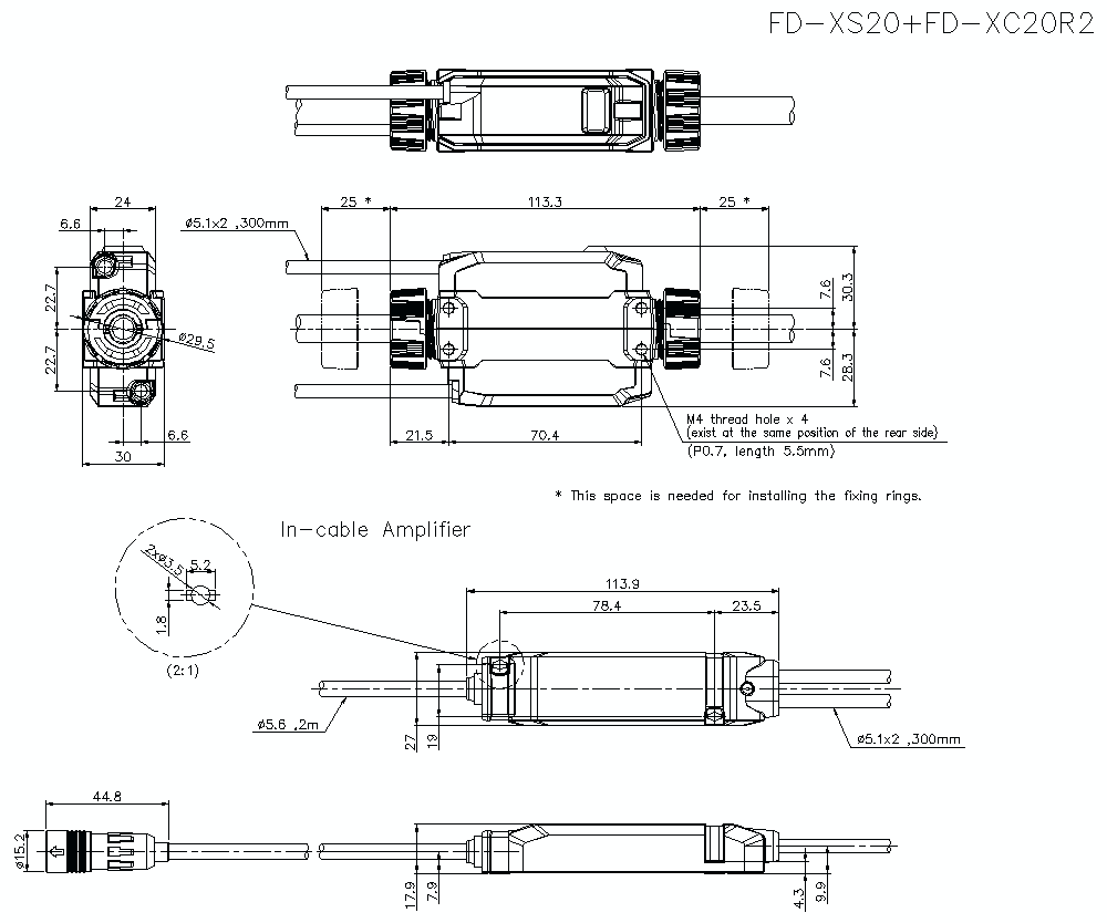 FD-XS20/FD-XC20R2 Dimension