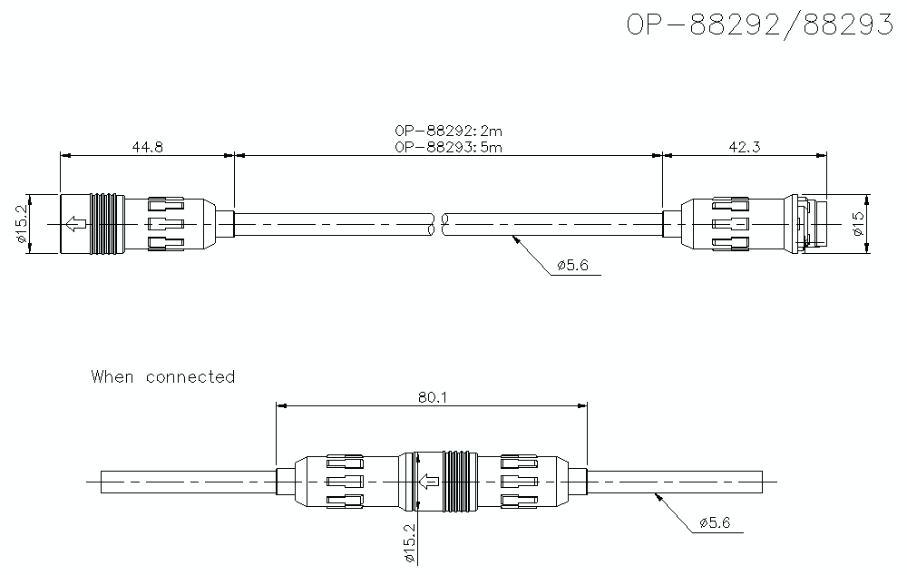 OP-88292/OP-88293 Dimension