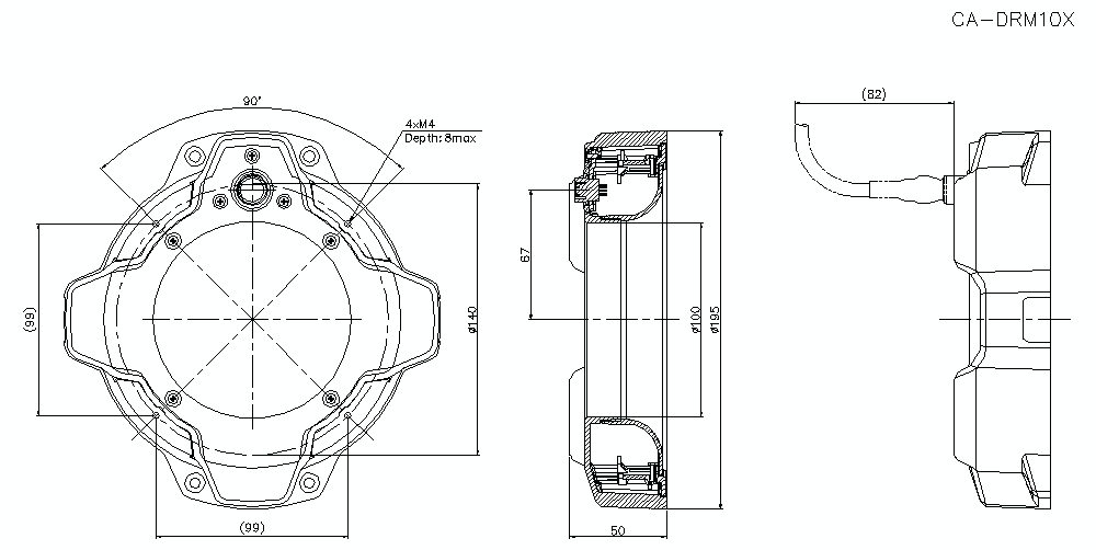 CA-DRM10X Dimension