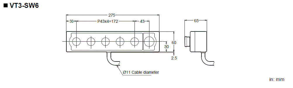 VT3-SW6 Dimension