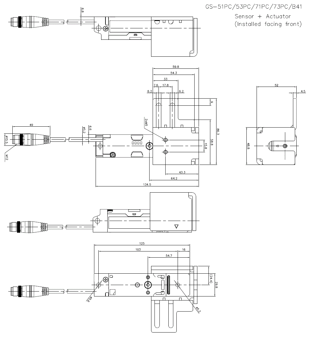 GS-51/53/71/73PC/B41 Dimension